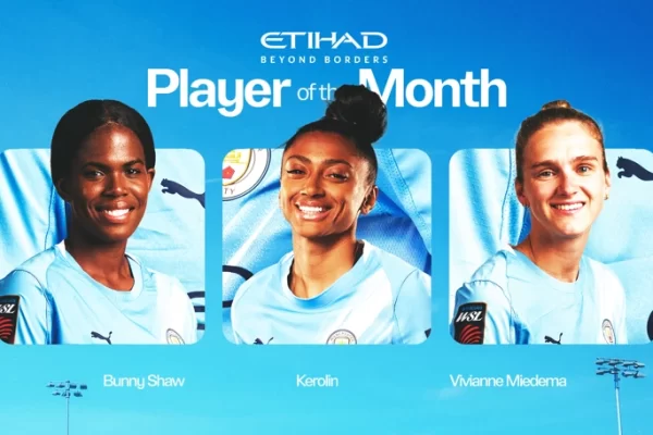 投票开启！12月阿提哈德月度最佳候选揭晓：肖冲破100球神迹，米德玛+凯罗林强势入围